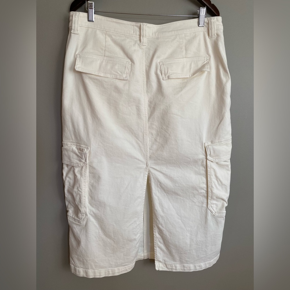 Aritzia TNA Troop Cargo Maxi Skirt White Exclusive TNA embroidery Size 12 - Picture 10 of 15